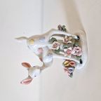 Vintage Beeldje Hertje Porselein Hert Met Bloemen thumbnail 6