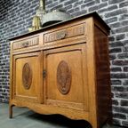 Oud Eiken Dressoir / Meidenkast / Commode thumbnail 4