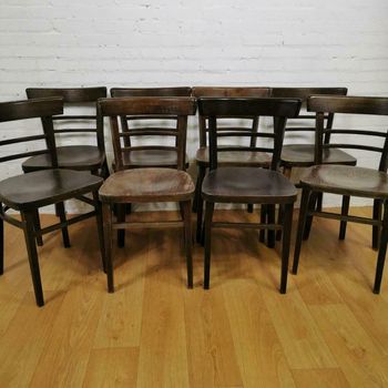 Vintage Houten Bistrostoelen Eetkamer Stoelen Caf Stoelen Pr Pst Eetkamerstoel Vintage