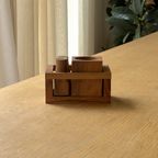 Vintage Danish Teak Rare And Handmade Salt And Pepper Set thumbnail 6