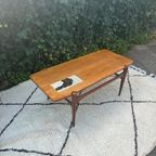 Vintage Teak Salontafel Met Omkeerbaar Blad 1960S thumbnail 4