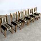 Brutalist Eetkamerstoelen | Vintage Stoelen | Jaren 60 | Eik thumbnail 8