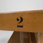 Houten Kinderstoel, Draaistoel, Schoolstoel, Jaren 50 thumbnail 26