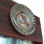Retro Oranje Plafondlamp / Space Age Ufo Lamp (<<<brand>>>) 60s Hanglamp Dutch Design Bruin thumbnail 7