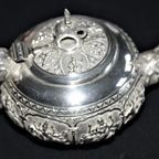 Antiek Sterling Zilveren India Madras Theeservies Anno 1906 thumbnail 8