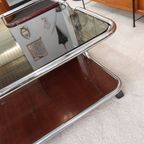 Vintage Space Age Salontafel Rookglas Chroom 70S thumbnail 5