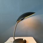 Kleine Zwarte Metalen Bureaulamp In Bauhaus-Stijl thumbnail 3