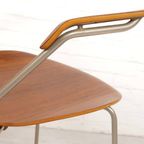 2 Vintage Vlinderstoelen Van Arne Jacobsen Voor Fritz Hansen Model 3207 Teak thumbnail 10