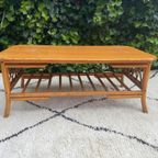 Vintage Rotan Salontafel Bohemian Loungetafel thumbnail 4