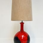 Bolvormige Keramische Lamp In West Germany Stijl, 1960's thumbnail 2