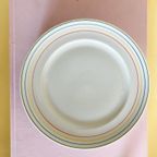5X Vintage Gebaks / Ontbijtbord Regenboog Rand thumbnail 5