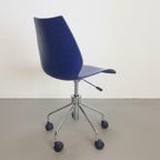 Kartell Maui Design Bureaustoel Blauw Italiaan Modern Stoel thumbnail 6