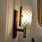 Vintage Scandinavische Wandlamp Wandlampje Lamp Glas thumbnail 16