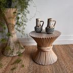 Mcguire Rotan Bamboe Salontafel Bijzettafel Vintage thumbnail 8