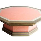 Octagonal Coffee Table In Brass And Faux-Pearl By Rodolfo Dubarry, Marbella 1960S thumbnail 18