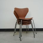 Chairs By Arne Jacobsen For Fritz Hansen Set Of 4, 1960s thumbnail 3