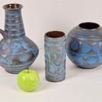 Set 3 Vintage Ankara Carstens Vaas W. Germany ‘60 Fat Lava thumbnail 2