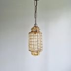 Amberkleurige Hang/Lantaarn Van Geblazen Glas, 1930 thumbnail 10