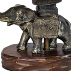 Vintage - Olifant - Verzilverd - Tafellampje - 60's thumbnail 9