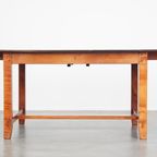 Prachtige Design Set Van 6 Eetkamerstoelen En Uitschuifbare Eetkamertafel Van Schuitema thumbnail 12