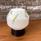Mid Century Plafonniere, Vintage Melkglazen Plafondlamp thumbnail 4
