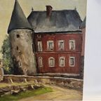 Olieverf Schilderij Van Een Frans Kasteel Hermalle-Sous-Huy thumbnail 4