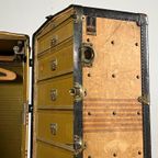 Oshkosh Steamer Trunk Antiek thumbnail 10