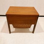 Sewing Cabinet With Reed Basket By Horn Collection, West Germany 1950S thumbnail 13