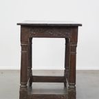Antieke Engelse Side Table/haltafel Uit Begin 18e Eeuw Met Prachtige Details In Het Houtsnijwerk thumbnail 6