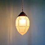 Art Deco Hanglamp In Gesatineerd Glas, 1920-30s thumbnail 2