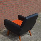 Fauteuil Retro Met Zwarte Skai thumbnail 6