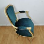 Brocante Vintage Franse Louis Xv Stoeltje, Fauteuil 304 thumbnail 5