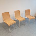 Set Of 3 Vintage Rotan Chairs By Miki Astori thumbnail 9