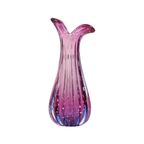 Italiaanse Vaas Bullicante Murano Glas Paars Blauw 28cm thumbnail 2