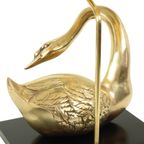 Grote Zwaan Lamp Hollywood Regency Tafellamp Regina Italy 58Cm thumbnail 11