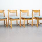 Set Van 4 Eetkamerstoelen Nieuwe Stoffering thumbnail 2