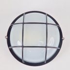 Vintage Simes Buitenlamp Wandlamp Metaal Glas ’80 Italy Nos thumbnail 2