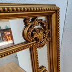 Grote Vintage Goudkleurige Spiegel, Schouwspiegel Badkamerspiegel 103 thumbnail 8