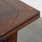 Antieke Franse Eikenhouten Uitschuifbare Xxl Eettafel Uit Eind 18e/ Begin 19e Eeuw thumbnail 17