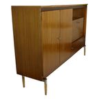 Vintage Mid Century Highboard Kast Lade En Deuren Teak Fineer 200Cm thumbnail 13