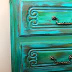 Een Artistieke Blauw Groene Ladekast thumbnail 3