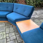 Vintage Hoekbank Petrolblauw - 6 Zitelementen + Tafel Uniek thumbnail 9