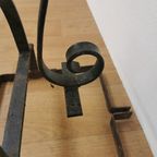 Zeer Groot Antiek Smeedijzeren Kruis Crucifix Metalen Kruis thumbnail 16