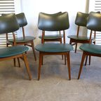 Set Van 4 Vintage Retro Stoelen Van Ontwerper Van Os thumbnail 10