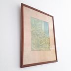 Antieke Prent Vincent Van Gogh Schilderij Vintage thumbnail 3