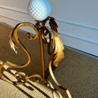 Jaren 20 Art Nouveau Glazen Bollen Vloerlamp Vintage thumbnail 6