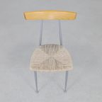 4X Dining Chair In Metal & Wood With Rattan Seats thumbnail 8