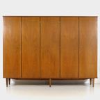Grote Vintage 5-deurs Kledingkast In Teak, 1960s thumbnail 3