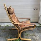 Beauty! Lederen Westnofa Ingmar Relling Siësta Fauteuil. Vintage Design Klassieker. Bentwood. thumbnail 2