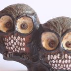 Ceramic Owls Sculpture By Elisabeth Vandeweghe For Perignem 1970S, Belgium. thumbnail 12